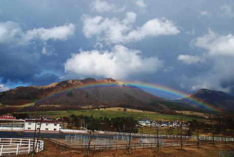 虹の景色「蒜山ジャージーランド」