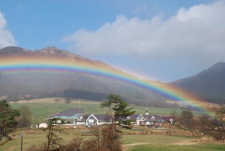 虹の景色「蒜山ジャージーランド」